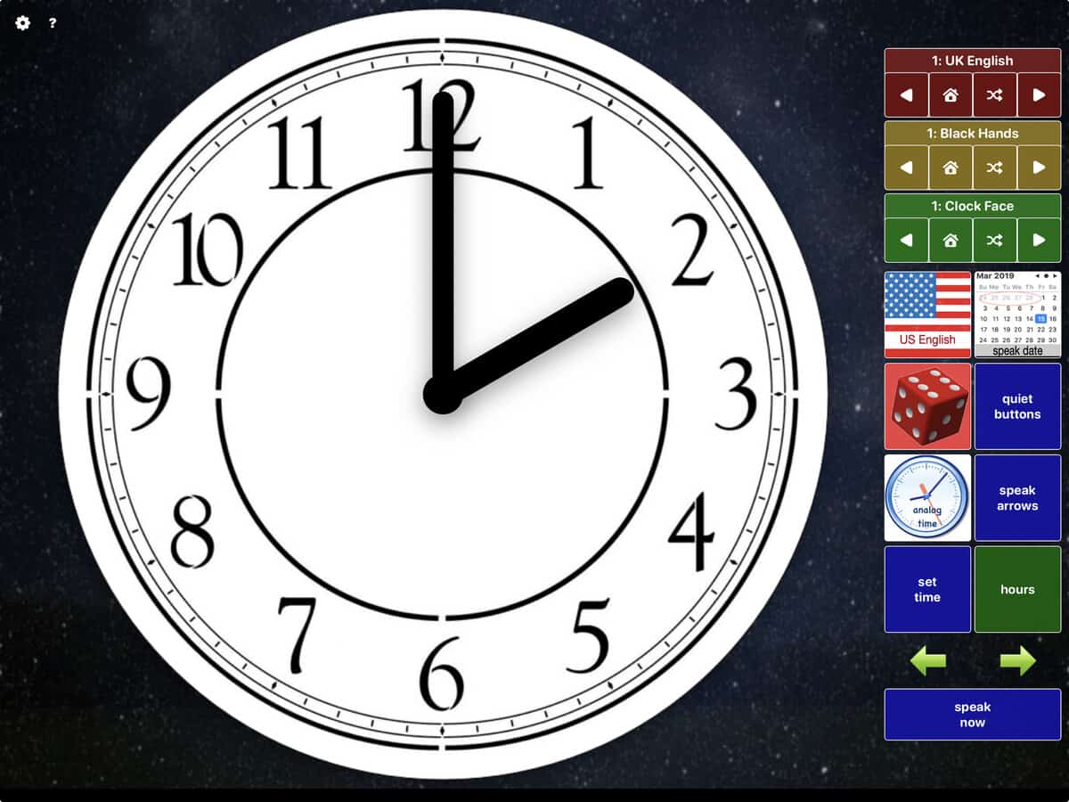 Teach Clk running on iPad in night mode